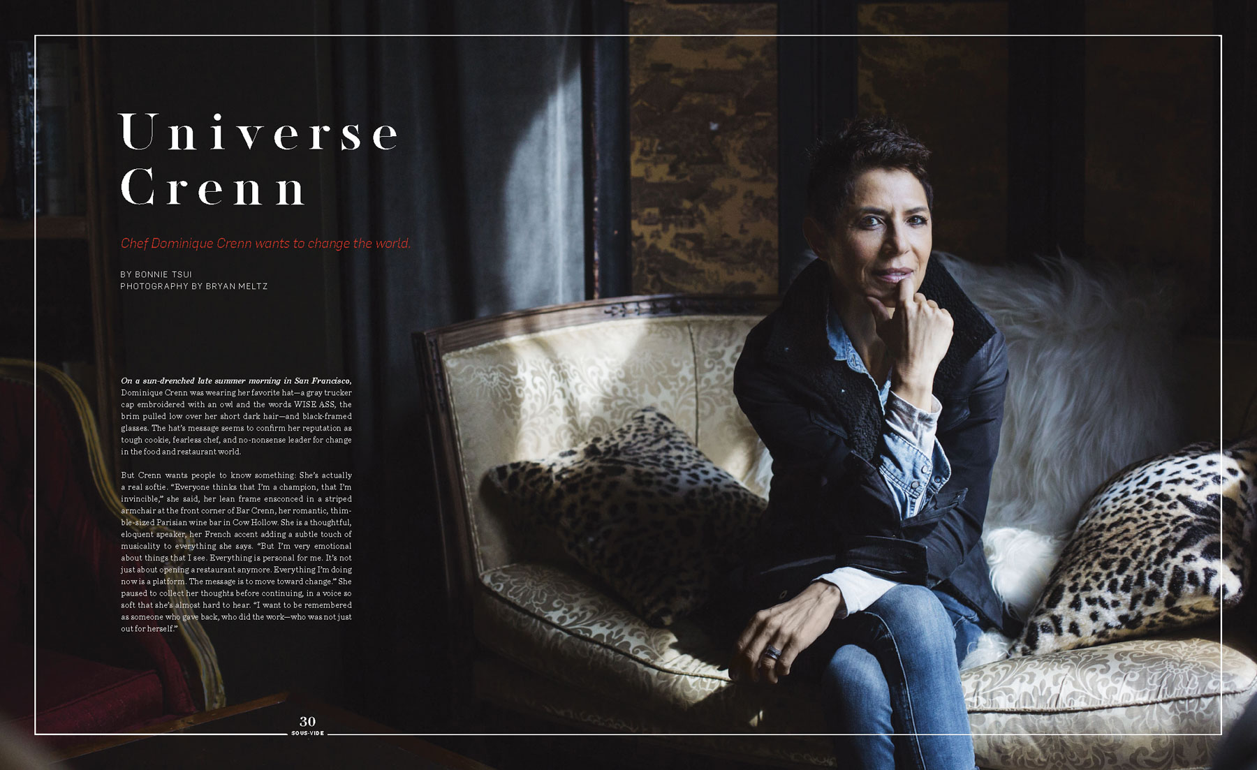 Dominique Crenn for Sous-Vide Magazine